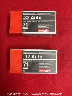 (100) Rounds Aguila .32 Auto Ammunition