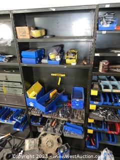 (1) Shelving Unit And Contents: Wrenches, Ratchets, and More