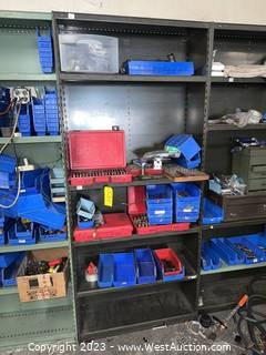 (1) Shelving Unit And Contents: Machinist Tooling