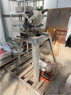 Contents of Pallet: Sears 10” Contractor Compound Miter Saw 