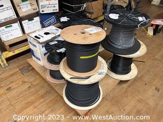 Contents Of Pallet: (11) Assorted Spools of Communications Cable 