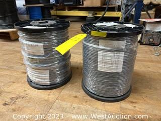 (2) Spools of Assorted 1000ft CHR Communications Cable 