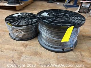 (2) Spools of Assorted 1000ft Communications Cable 