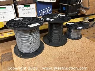 (3) Assorted Spools of 1000ft Cable