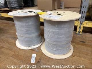 (2) Assorted Spools of Panduit 6A F/UTP Communication Cable 
