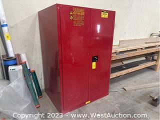 90-Gallon Uline H-2219S-R Flammable Liquid Storage Cabinet (Contents NOT Included) 