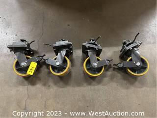 (4) Heavy Duty Shipping Container Wheels 