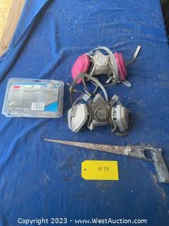 (2) 3m Respirators, Handsaw, and More