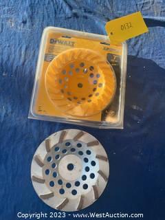 (1) Dewalt Turbo Diamond Cup Wheel 7” Nib and (1) Unlabeled 
