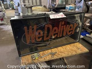 "We Deliver" Sign 
