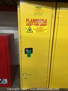 Northern Safety Heavy Duty Fire Safe Cabinet With Contents: (3) Fuel Containers 