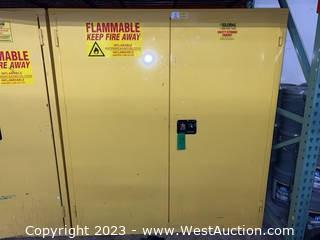 Global Industrial Heavy Duty Fire Storage Cabinet With Contents: Denatured Alcohol, Paint Thinners, Protective Coatings And More