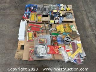 Contents Of Pallet: Delux Siphon Hoses, (3) Lug Wrenches, Engine Lifting Chain, And More