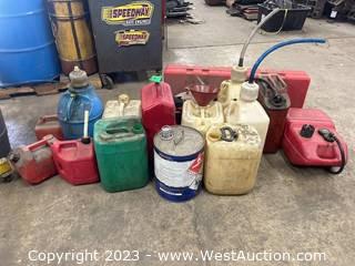(18) Assorted Flammable Liquid Containers