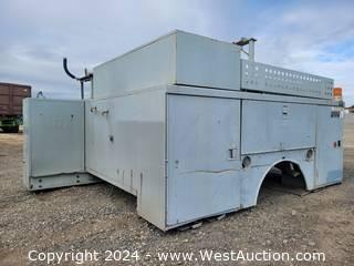 Utility/Service Truck Body with Rolling Tool Box and Air Compressor