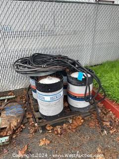 (6) Plastic Kegs with Hose