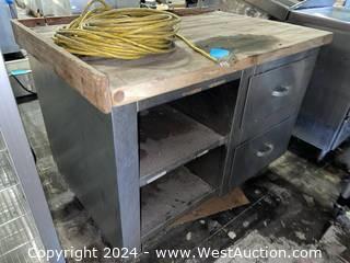 Custom Metal and Wood Cabinet 