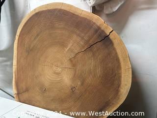(6) Assorted Redwood Circular Slabs 