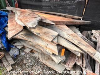 Bulk Lot: Approximately (20+) Assorted Mahogany Wood Slabs 