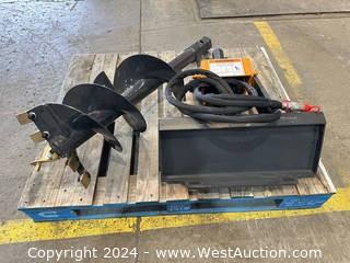 2023 Wolverine Mini Skid Steer Auger Drive and Bit Attachment