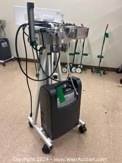 VetEquip Anesthetic Cart With Medical Flow Meters 