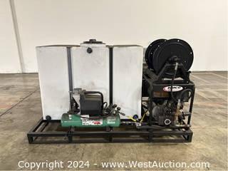 Fimco Industries Hot Water Pressure Washer On Forklift Ready Frame 