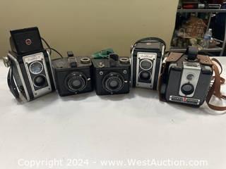 (5) Assorted Vintage Kodak Cameras: Duaflex, Hawkeye, Brownie and More
