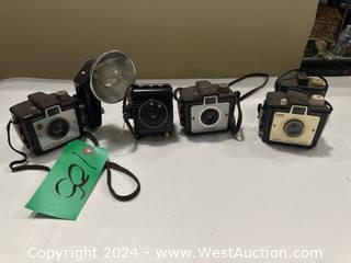 (5) Assorted Vintage Kodak Baby Brownie, Bullet, & Holiday Cameras 