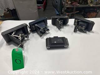 (5) Assorted Kodak Folding Pocket Cameras 