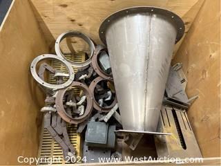 Contents Of Wood Bin: Conical Cyclone, Motor, Scrap Steel And More