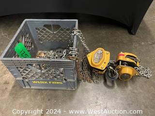 Contents Of Crate: (2) .5 Ton Chain Blocks 