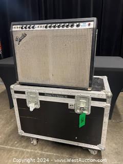 1974 Fender Twin Reverb With Rolling Case