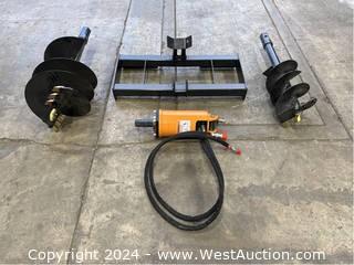 2023 Wolverine Skid Steer Auger Drive and Bit Attachment
