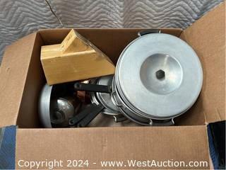 Box Of Assorted Cookware 