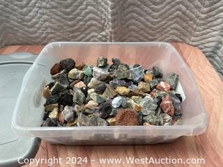 Box Of Assorted Decorative Rocks 
