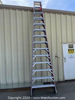 14’ Werner Double Step A Frame Ladder