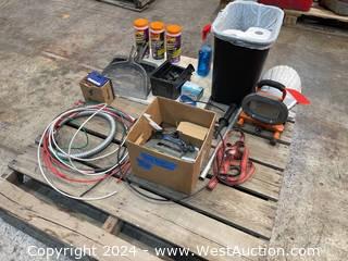 Pallet of Assorted Cleaning Supplies, and Tools